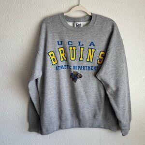 VTG 90s Lee Sport UCLA Bruins College Sweater Crewneck Mens L Made In USA Grey